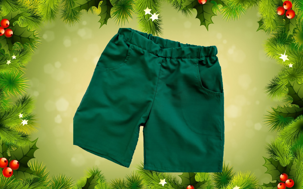 Xmas, Boys Shorts, Green