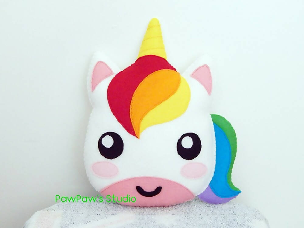 Unicorn Pillow Plush/ Softie/ Soft Toy/ Nursery/ Home Decor