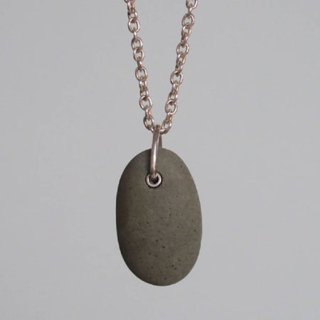Pebble on sterling silver chain