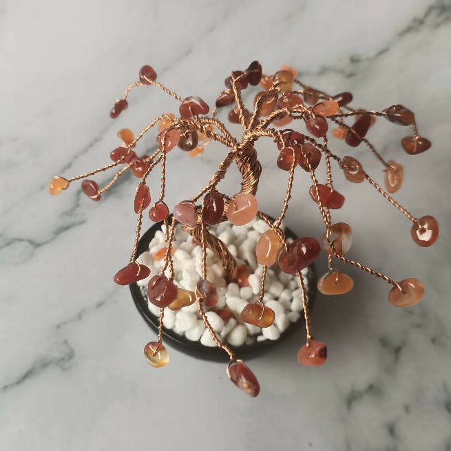 Carnelian Willow Gem Tree for Passion, Prosperity and Strength