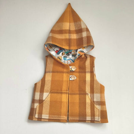 Upcycled Blanket Vest with Cosy Hood