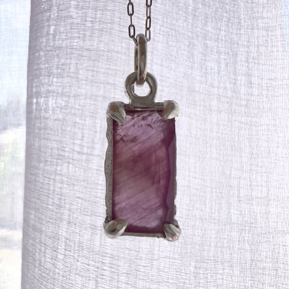 Sapphire and Sterling Silver Pendant
