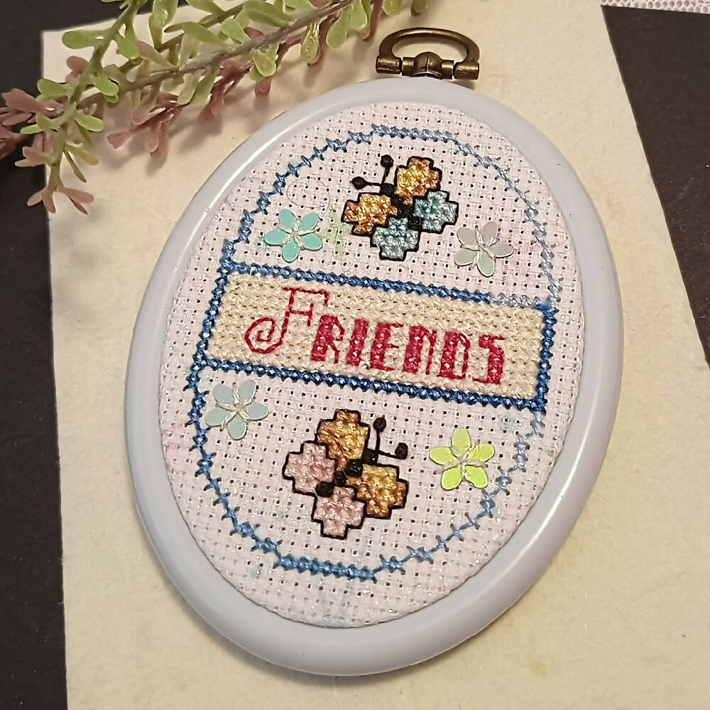 Mini Cross Stitch Flexi-Hoop Ornaments