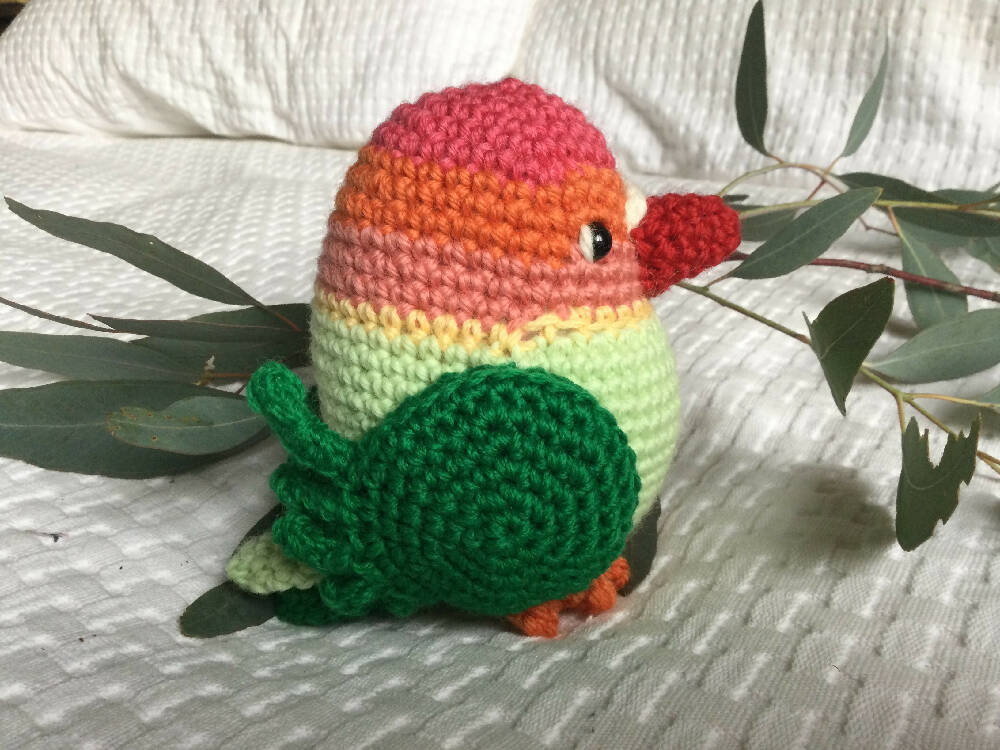 Lge Love Bird - crocheted toy