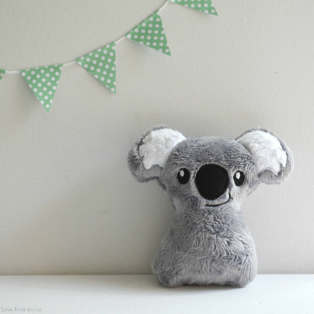 Baby Koala Rattle Grey and White