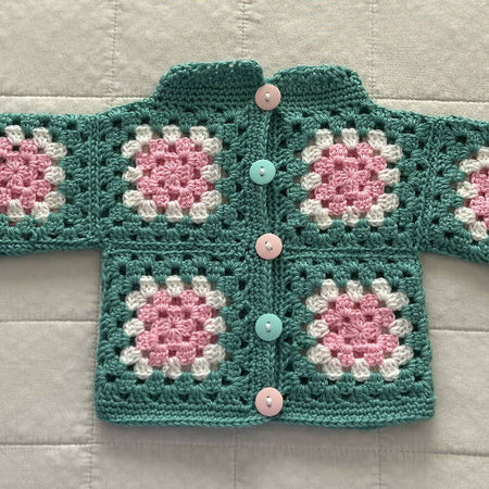 Crochet Baby’s Granny Square Cardigan