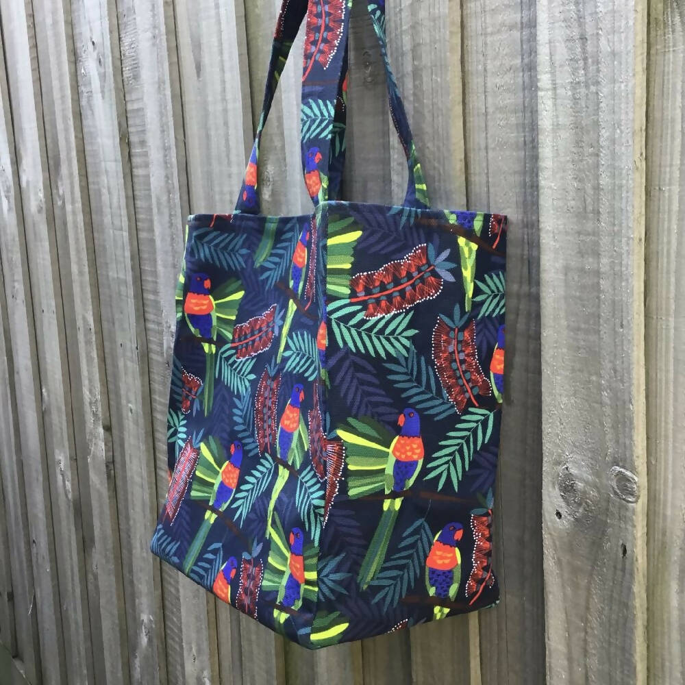 Reusable Shopping Bag - Rainbow Lorikeet Print