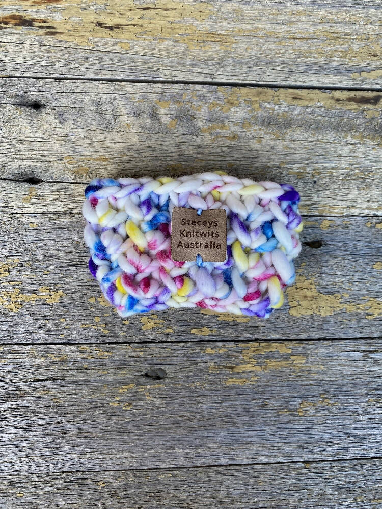 Hand Knitted Cup Cozy, Mug Rug, Cup Cozy, Keep Cup Cozy