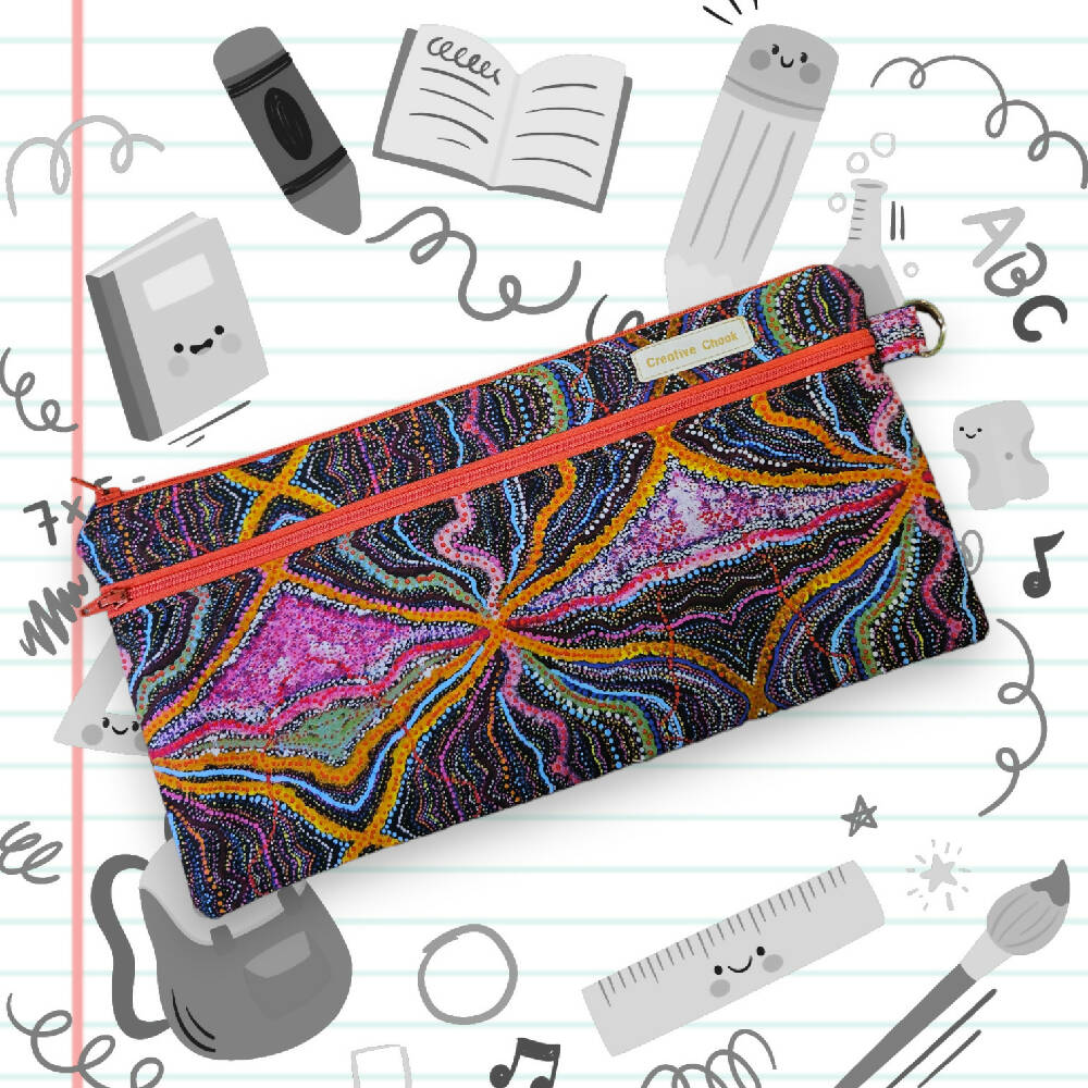 Pencil Case Zippered Indigenous Design