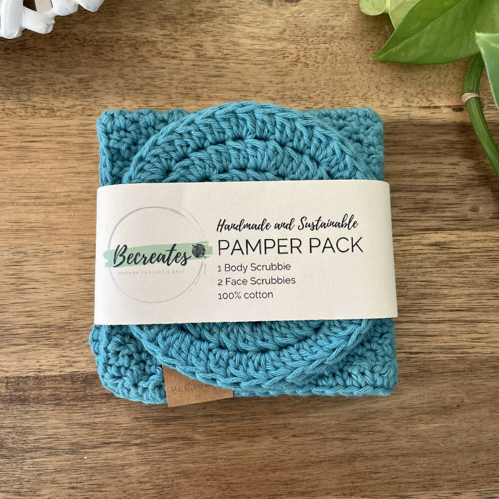 Pamper Pack - Body & Face scrubbie set - Lavender