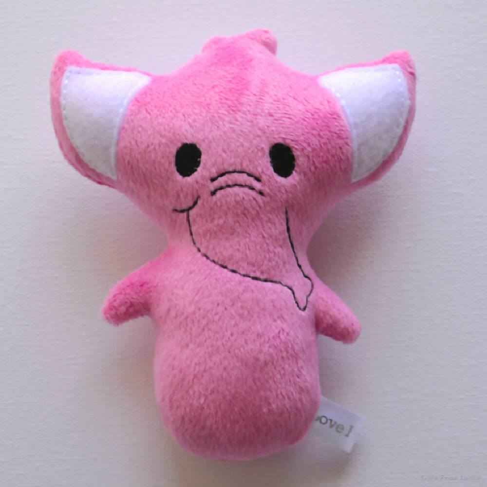 Plush Elephant Rattle Toy