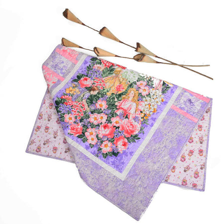 quilt handmade baby gift - flower fairies mauve