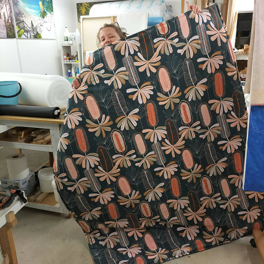 Picnic and beach quilted blanket . XL size 143 cm x 170 cm