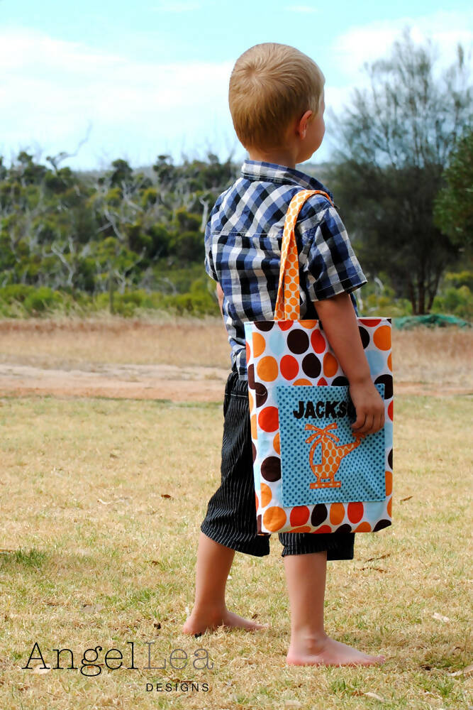 Library Tote Bag PDF Sewing Pattern, School, Kindy, Personalised Bag