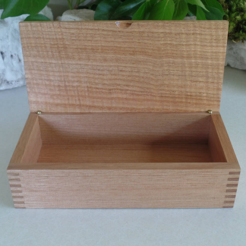 Wooden Box- Solid Australian Timber- Figured Tasmanian Oak