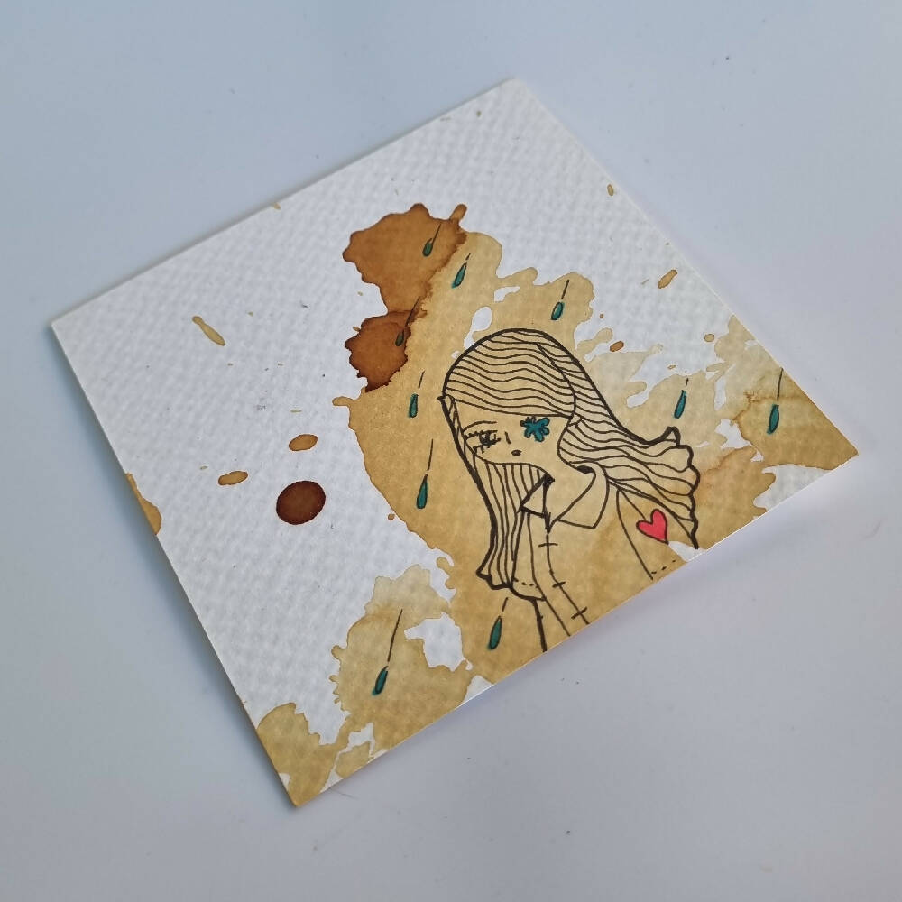 Headline Series : Catalina Original Tea Stain Art on Paper