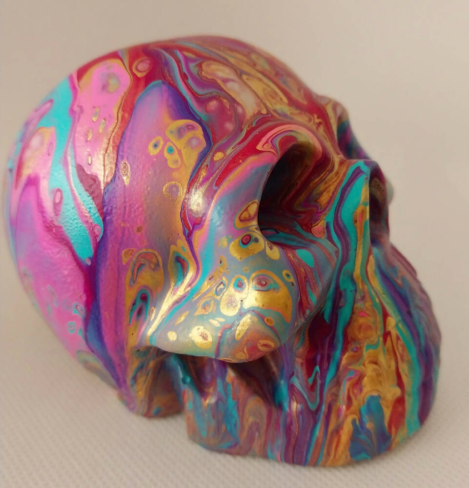 Paint Poured Skull