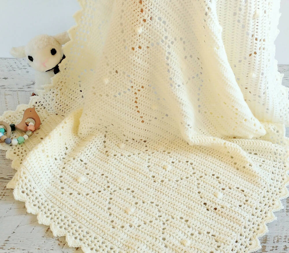 Hearts & Bobble blanket 15012024