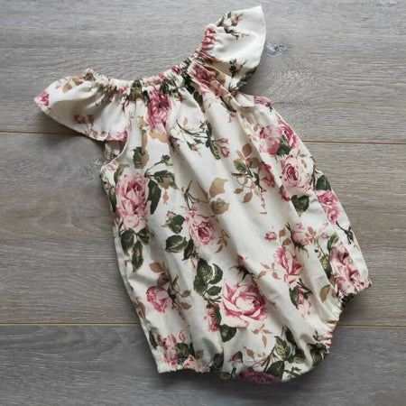 Vintage Rose Dress, Vintage Rose romper, rose headband, roses nappy cover, newborn set, birthday outfit