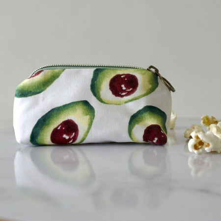 Snack Pouch - Avocados on White