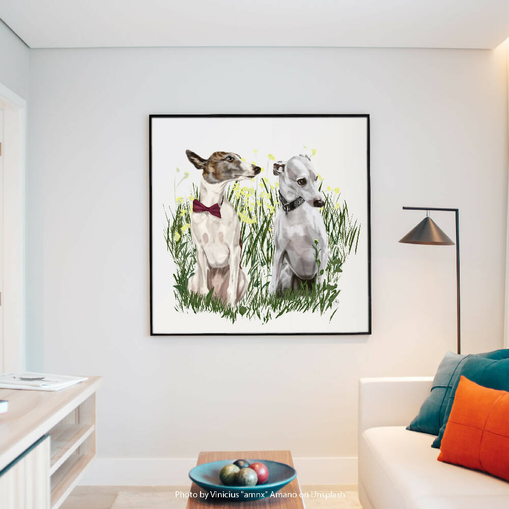 Custom Portrait | REALISTIC STYLE| Pet Portrait | Full-body | Vector Illustrations