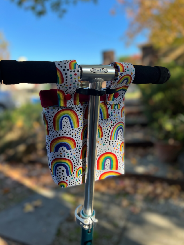 Scooter / Bike Handlebar Bag - Rainbows