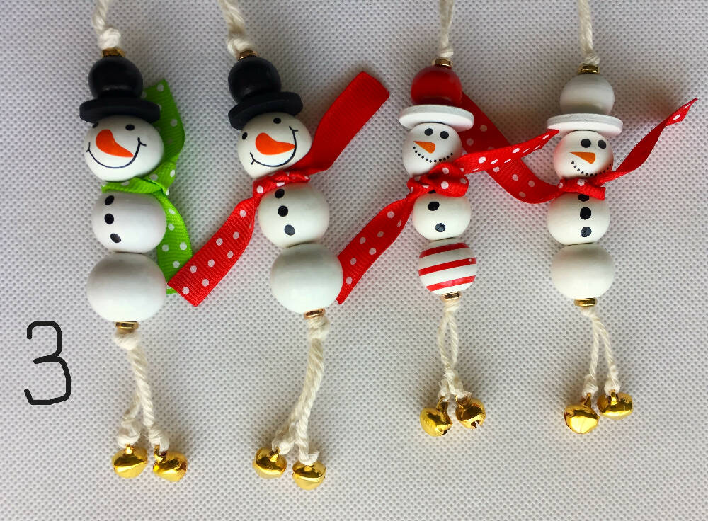 Naryanabeads Snowman family - 4 pcs for $20 | Christmas decoration