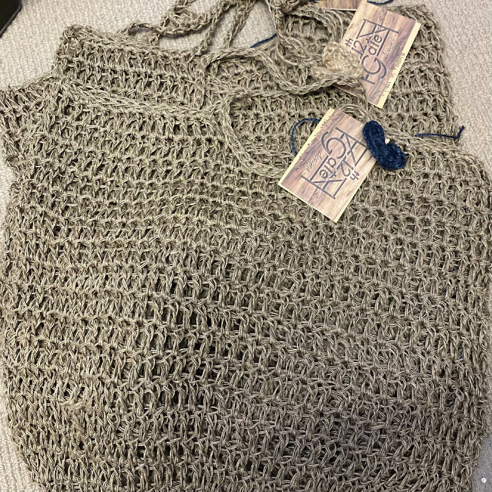 Linen Twine Crochet Market Bag