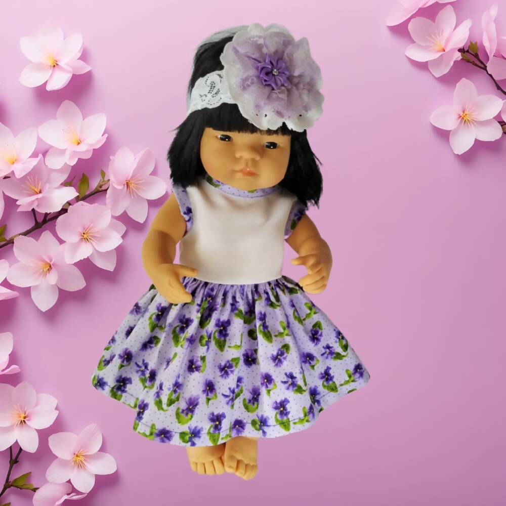 Miniland doll 38cm dress and headband