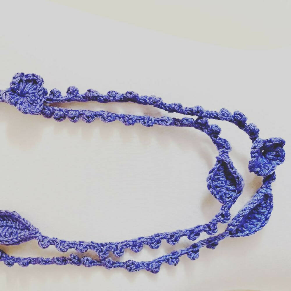 Handmade lightweight crochet necklace