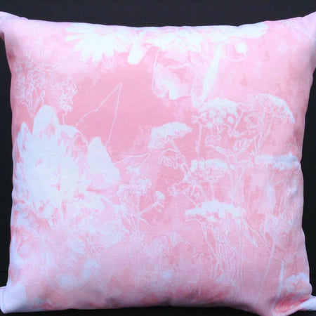 Pink floral cushion cover-throw pillow