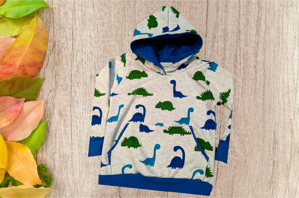Boys Fleece Hoodie, Dinosaurs, Size: 1, 2, 3, 4, 6
