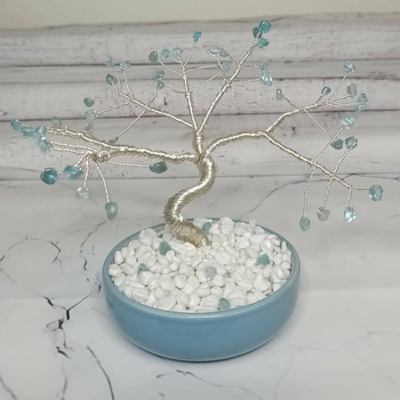 Blue Apatite Specialty Gem Tree for Memory, Concentration and Encouragement