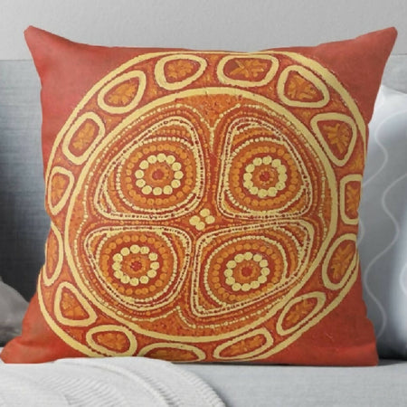 Strong Heart - Aboriginal Cushion Cover (red)