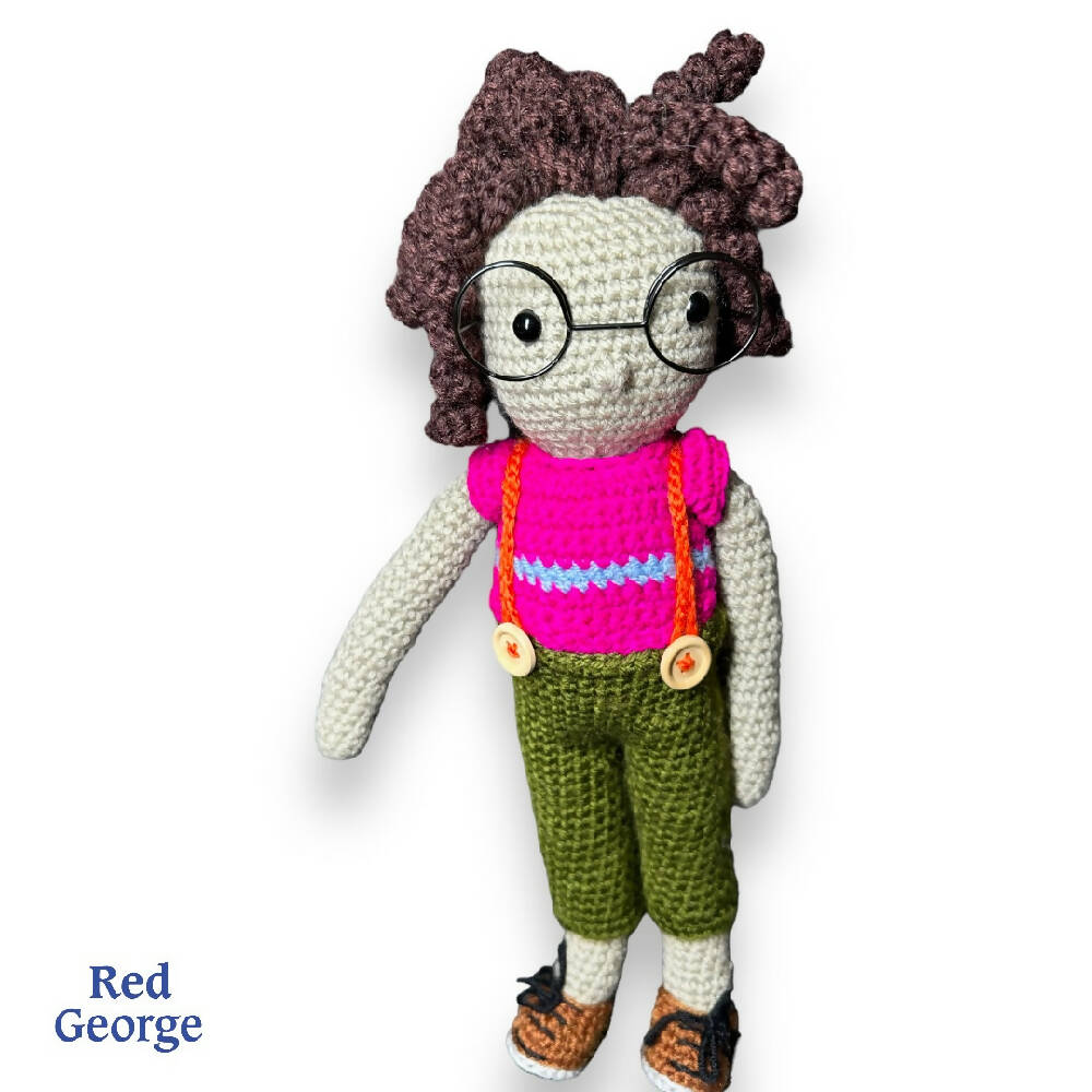 Red George of Kensington crochet  dress me doll