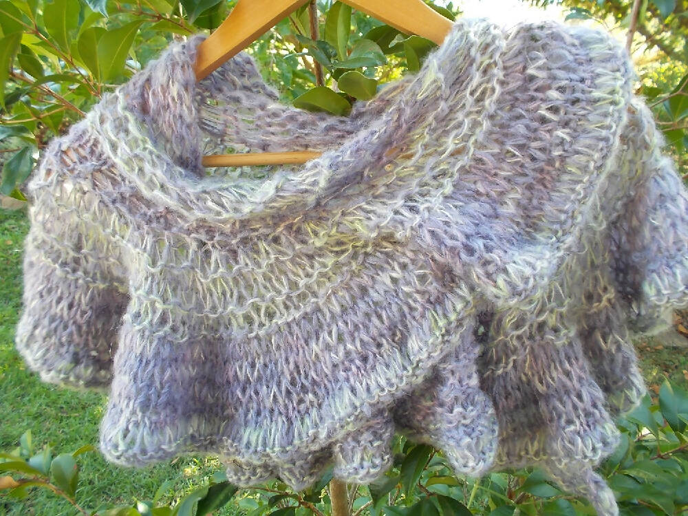 shoulder or hip wrap made from mohair blend yarns 15% OFF!