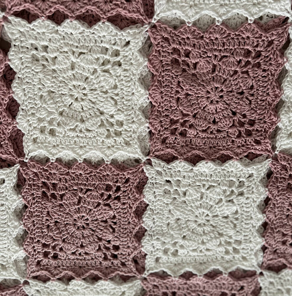 Crochet Flower Square Blanket