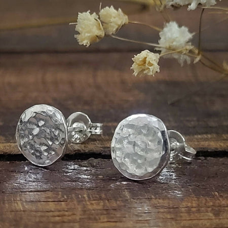 Hammered Silver Studs