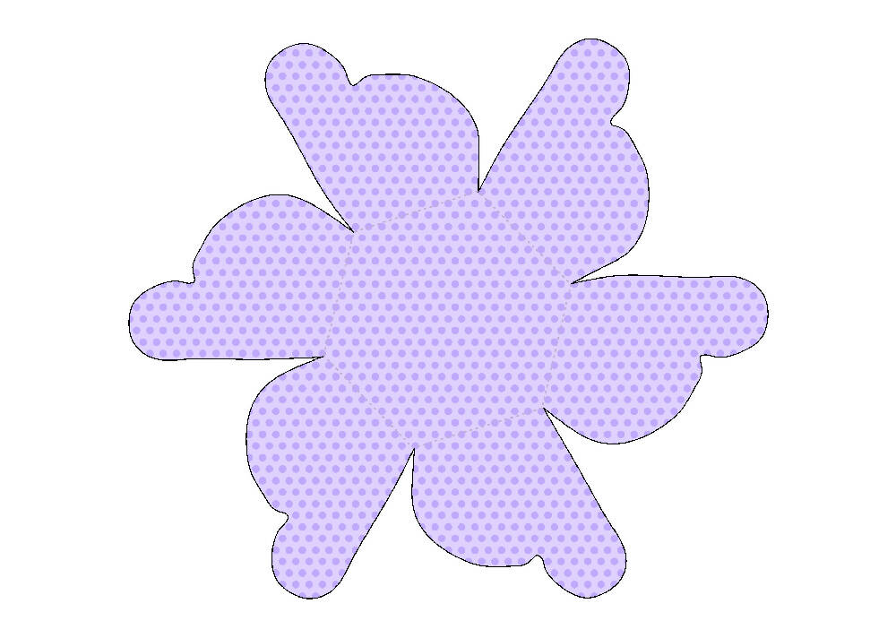 Box 77 swirl top flat box purple dots