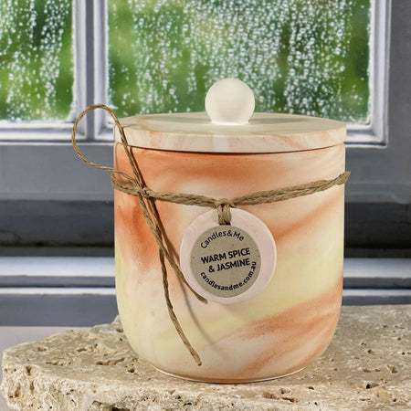 Large Stone Soy Candle - Apricot & Spice