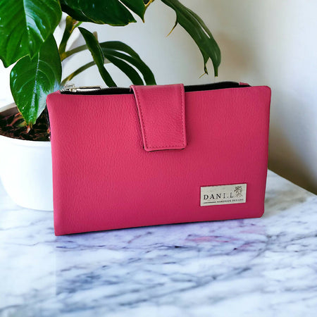 Women's Wallet - Pink Kangaroo Leather